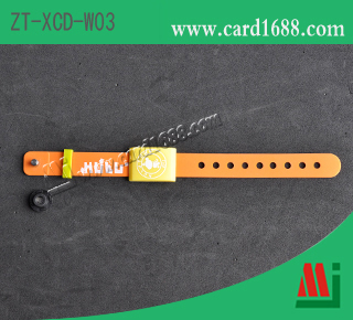 RFID方形硅胶腕带(防拆扣)